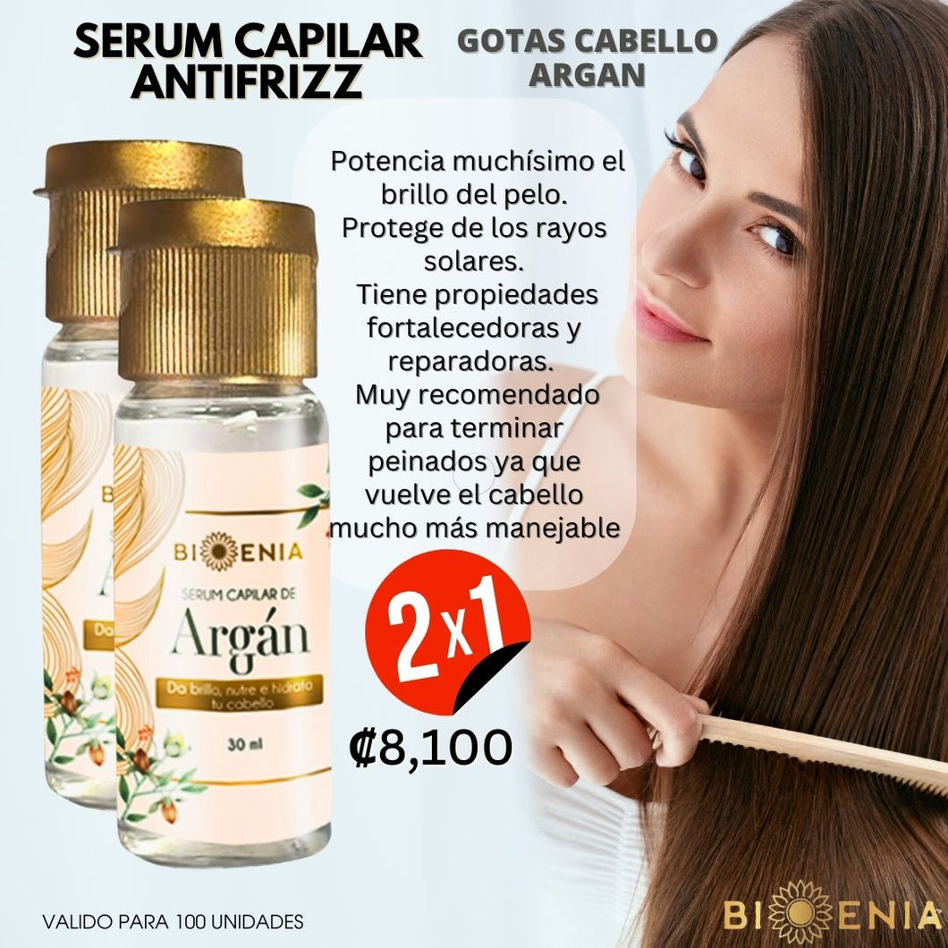 Serum Capilar de Argán antifrizz 2x1