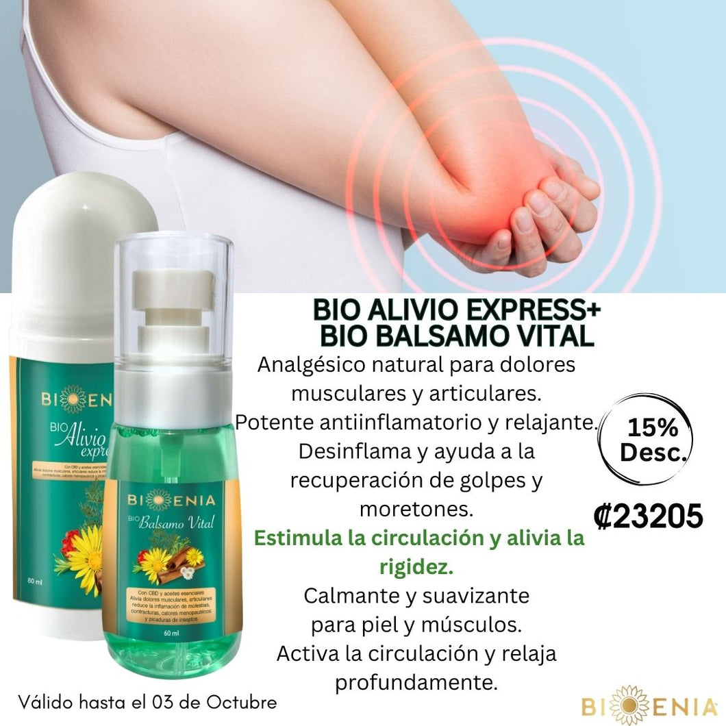 Bio Alivio Express+Bálsamo Vital -15% Desc
