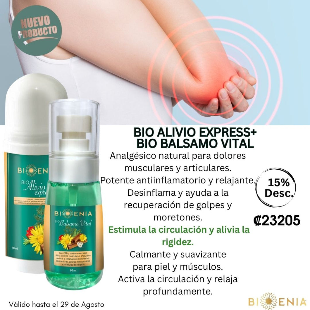 Bio Alivio Express+Bálsamo Vital -15% Desc