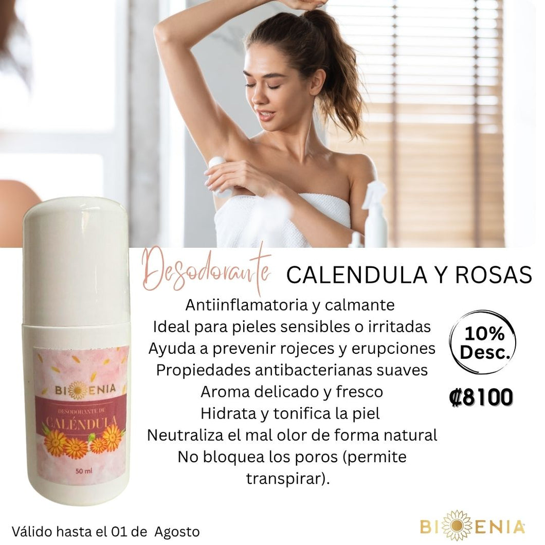 Desodorante caléndula y rosas 10% Desc