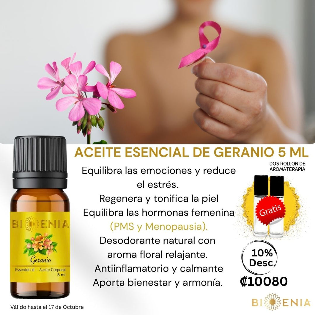 Aceite Esencial de Geranio 5ml 10%Desc.