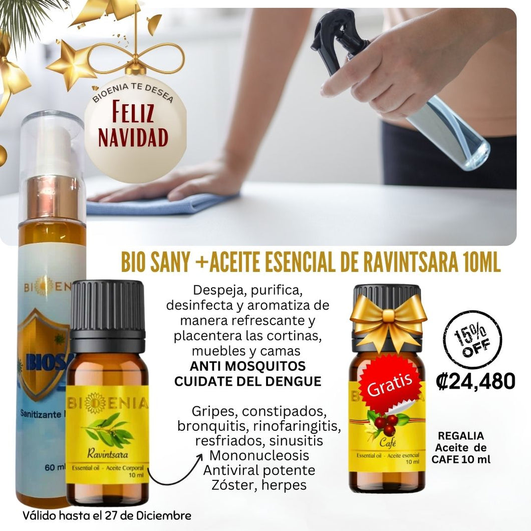 Bio Sany +Aceite esencial de Ravintzara 15% Desc