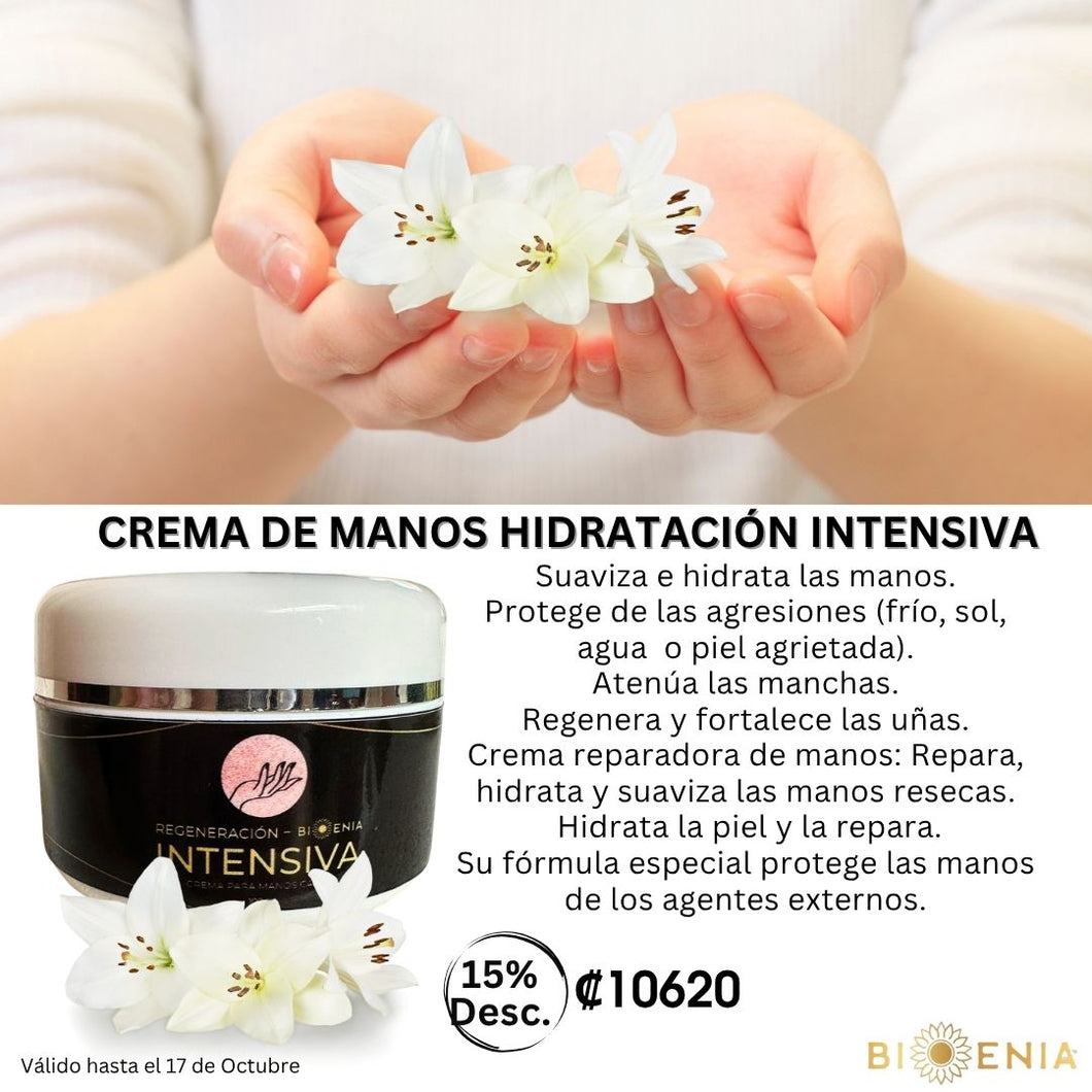 Crema de manos hidratación intensiva 15% Desc