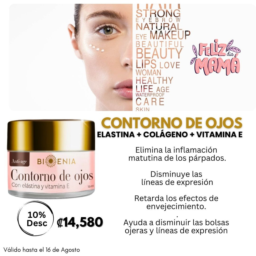 Contorno de Ojos Elastina + Colágeno + Vitamina E 10% Desc