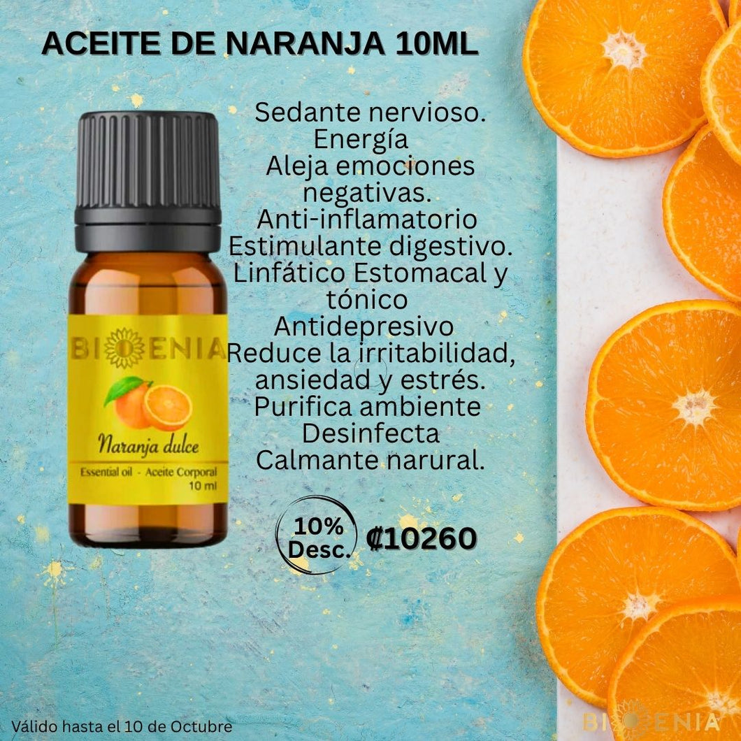Aceite Esencial de Naranja (10ml) 10%Desc.