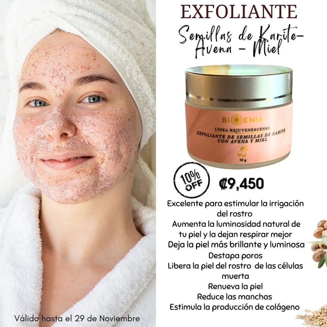 Exfoliante semillas de karite y avena-10%Desc