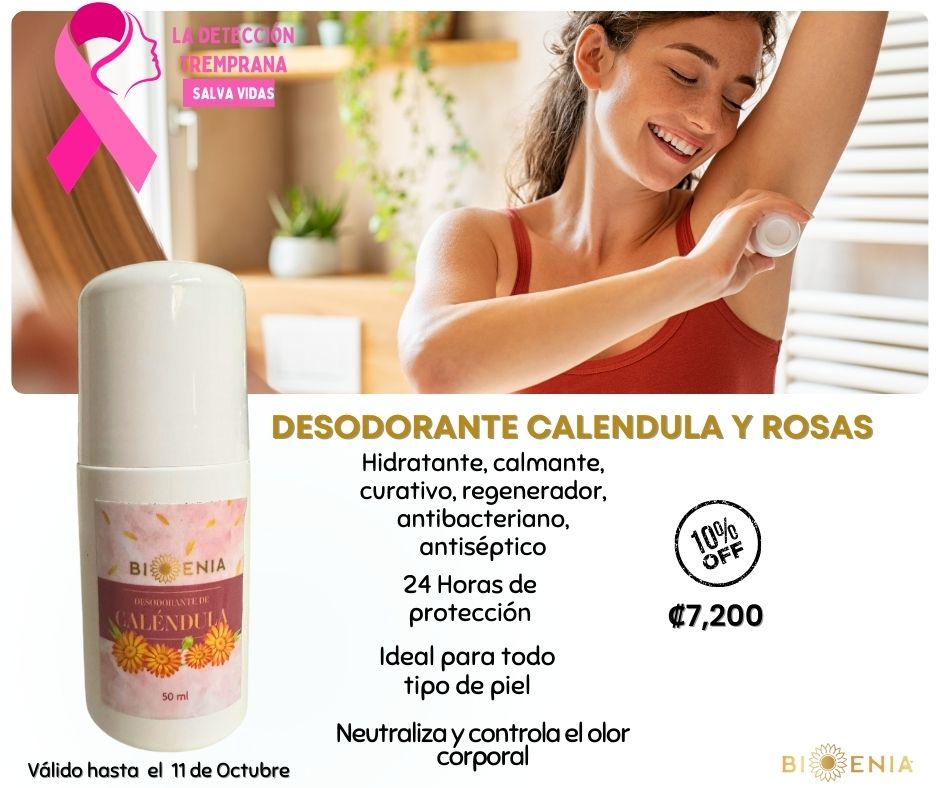 Desodorantes caléndula y rosas -10% Desc