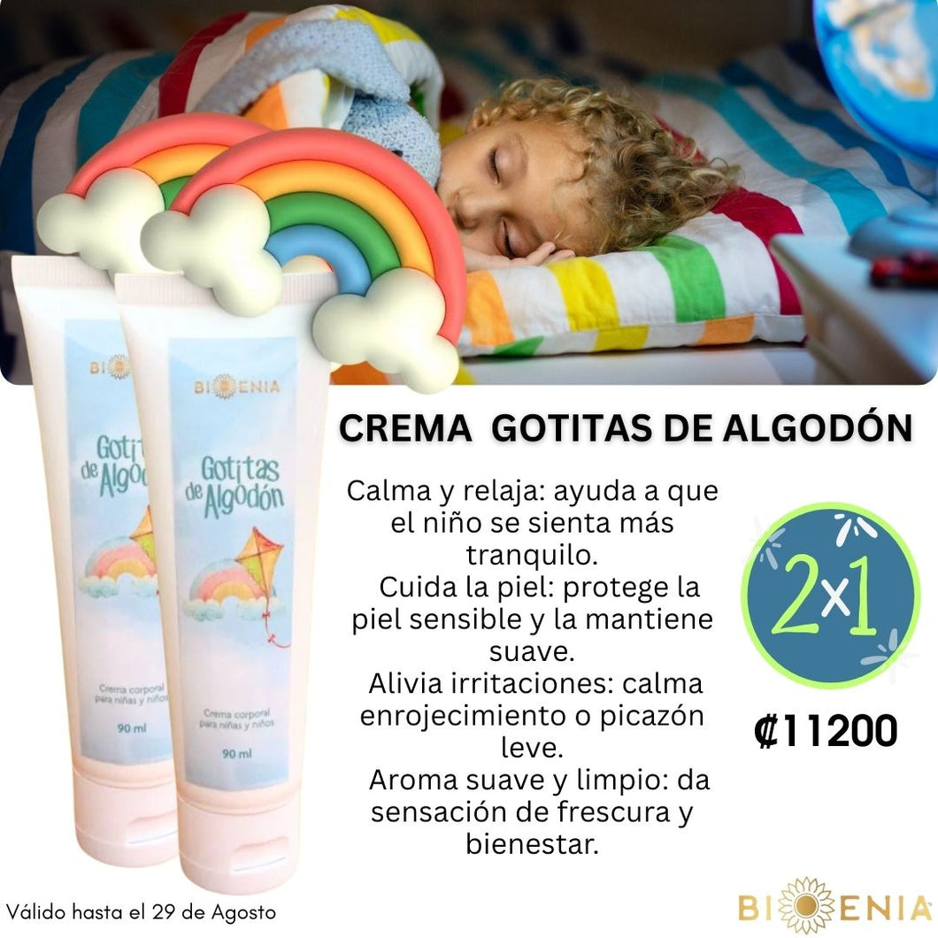 Crema gotitas de algodón 90g 2X1